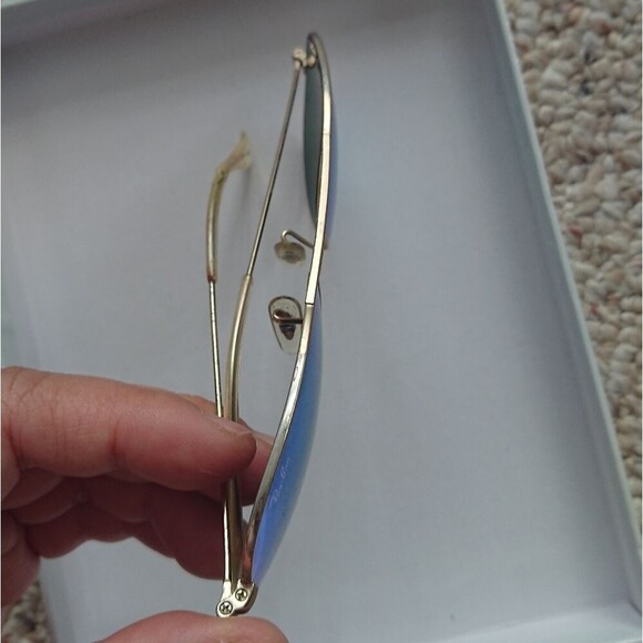 Ray Ban RB3025 112/4L 58 MM Gold, Blue Mirror Polarized Aviator - Picture 12 of 13